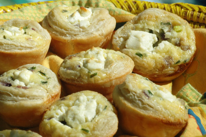 Onion and Goat Cheese Tartlets